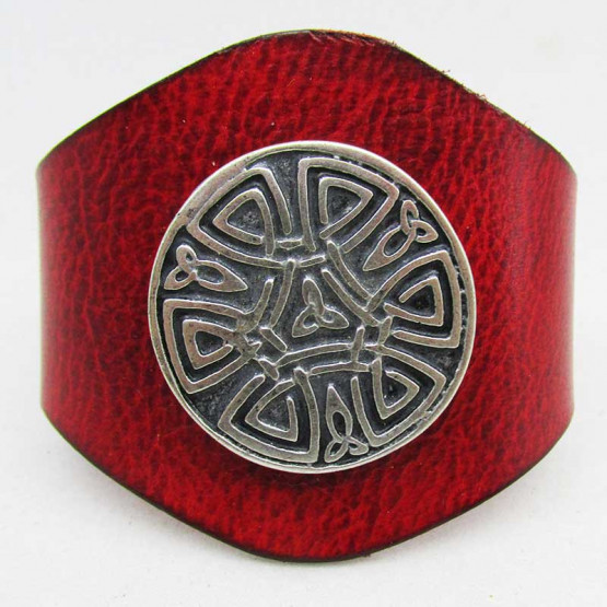 Armband  "keltischer Knoten cinco", Rot 