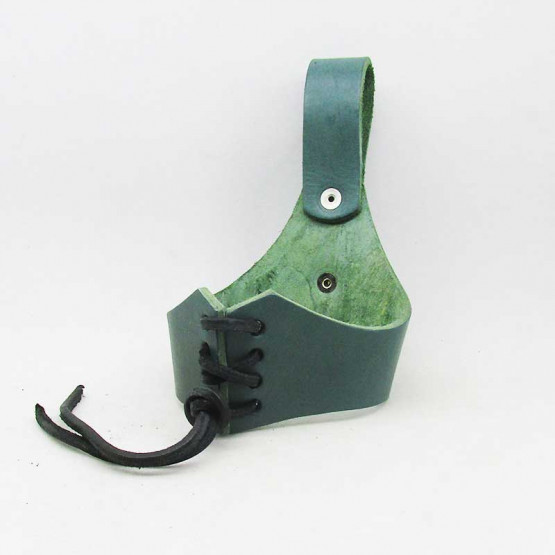 Geschnürter Hornhalter XL, Grün 